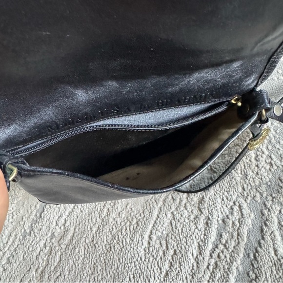 Vintage Brahmin Crocodile croc Embossed Leather Crossbody rectangle Bag small - Picture 6 of 10